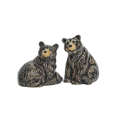 Juliska Clever Creatures Black Bear Salt & Pepper Shakers