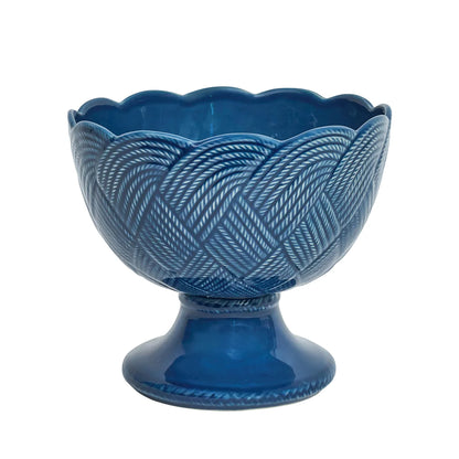 Juliska Le Panier Mystic Knot Denim Footed Bowl