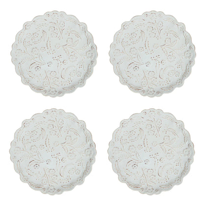 Juliska Berry & Thread Thistle Whitewash Cocktail Plates (Set of 4)