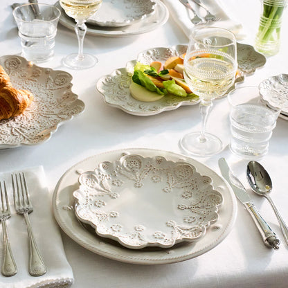 Juliska Berry & Thread Thistle Whitewash Dessert/Salad Plate