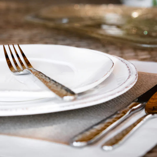 Vietri Lastra White Salad Plate