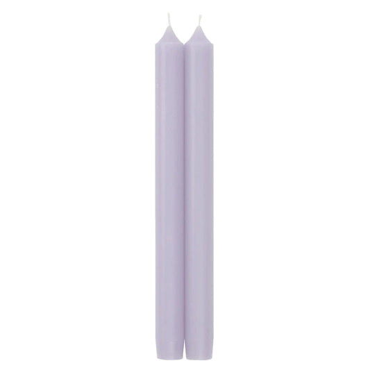 Pair of Straight Taper 10" Candles in Lavender