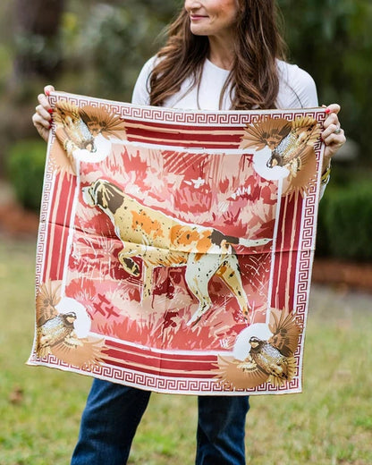 LG Wine Pointing Strong Double-Sided Silk Scarf