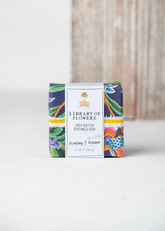 Lollia Navy Birds & Butterflies Square Soap