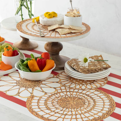 Hester & Cook Rattan Weave Serving Papers