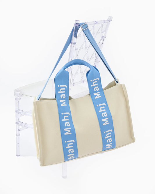 "Mahj It All" Bag in Light Blue