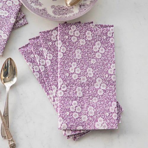 Lilac Calico Guest Napkins - Hester & Cook