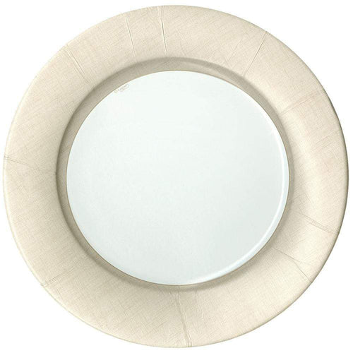 Linen Natural Boarder Paper Plates - 8 per Packaged - Caspari