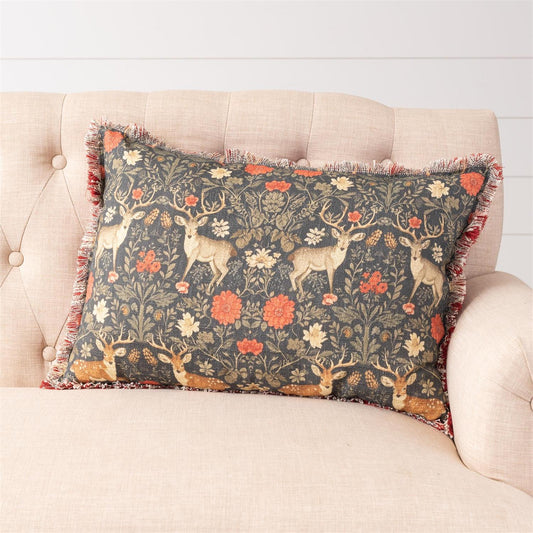 Lumbar Pillow, Balmoral Deer Print