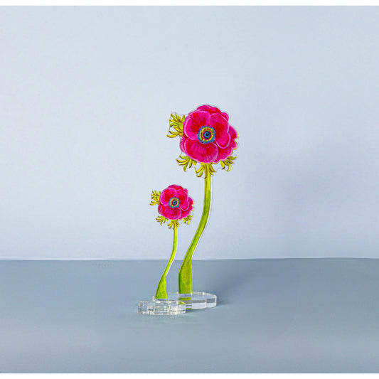 Magenta Anemone Small Acrylic Flower