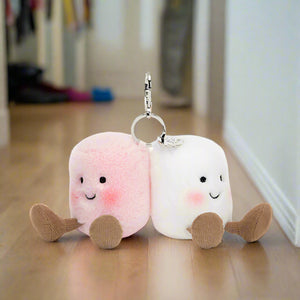 Amuseable Pair of Marshmallows Bag Charm, Jellycat