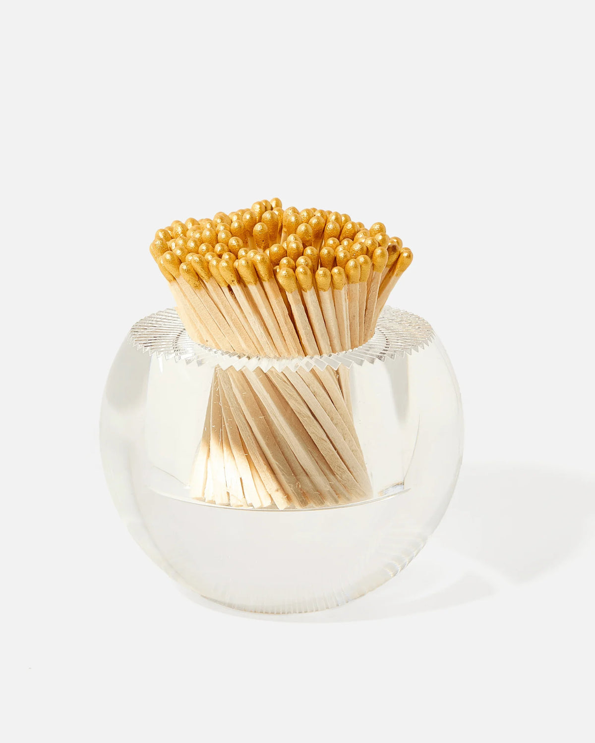 Round Acrylic Match Striker with Gold Matches