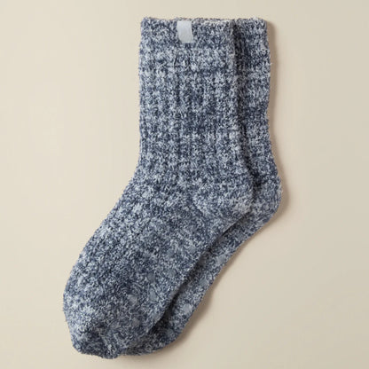 Midnight Heather Marshmallow Crew Socks