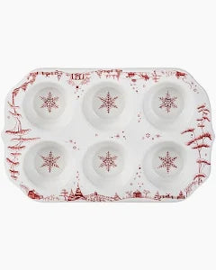 Country Estate Winter Frolic Ruby Muffin Dish - Juliska