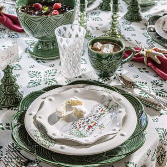 Juliska Berry & Thread North Pole Scalloped Dessert/Salad Plate (Assort. Set of 4)