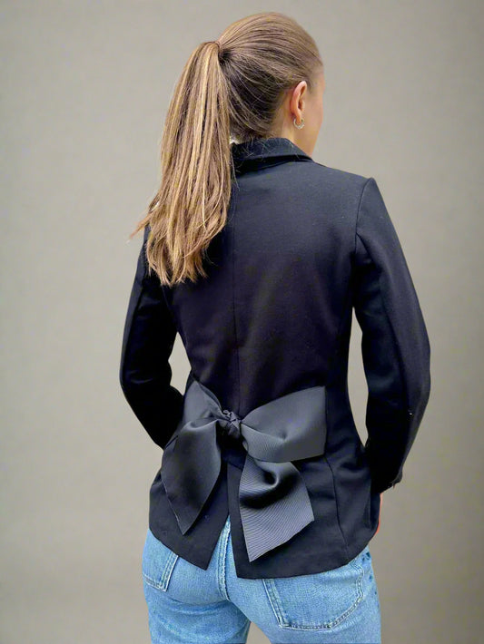 Black Naomi Bow Blazer