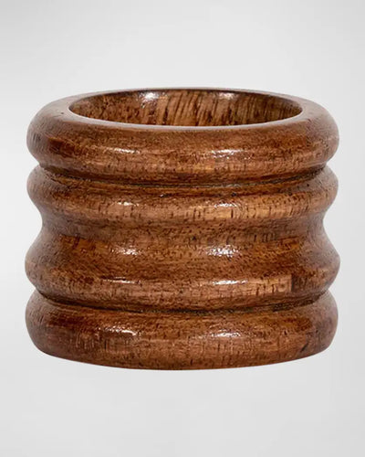 Bilbao Wood Napkin Ring, Set of 4 - Juliska