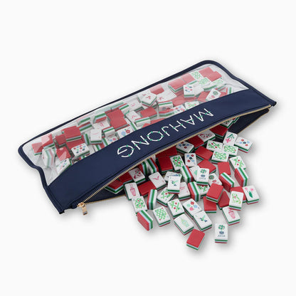 Navy Bamboo Mahjong Bag