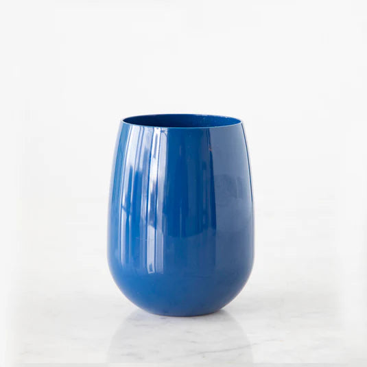 Navy Acrylic Stemless Wine Glass