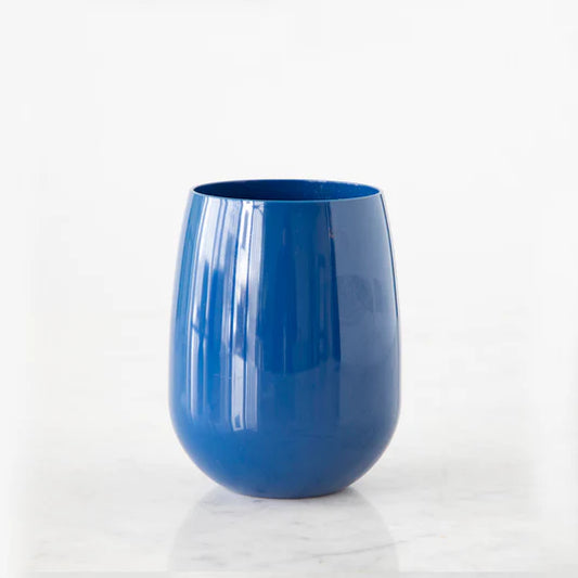Navy Acrylic Stemless Wine Glass
