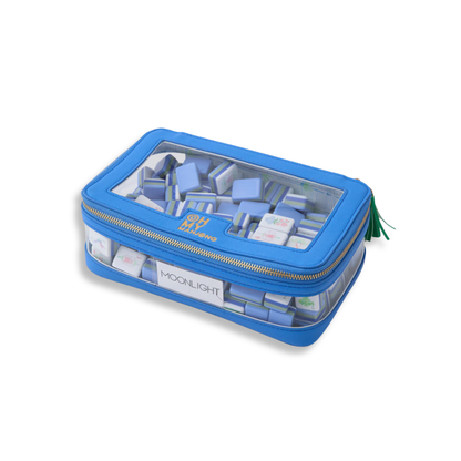 Blue mahjong tile organizer 