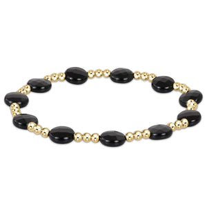 enewton Faceted Onyx Admire Gold 3mm Bead Bracelet