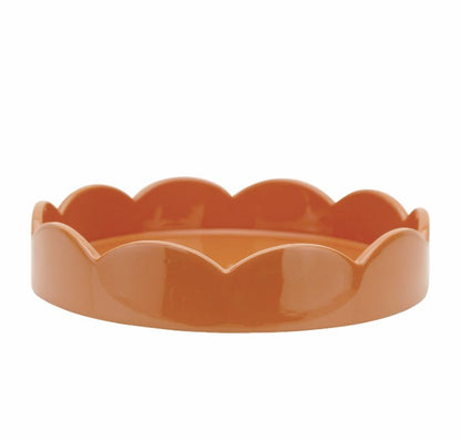 Orange Small Round Scallop Tray