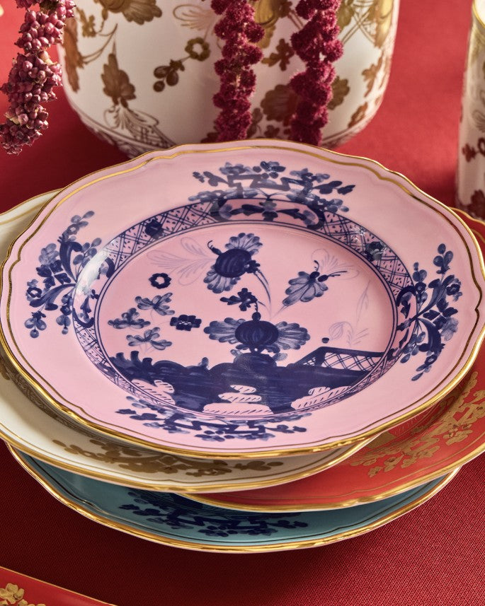 Oriente Italiano Azalea Flat Plate (Dinner Plate), Ginori 1735