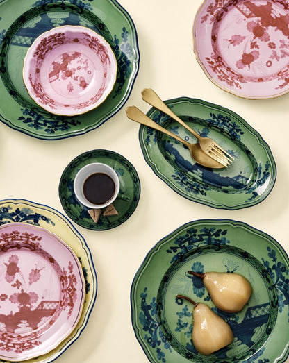 Oriente Italiano Malachite Round Platter, Ginori 1735