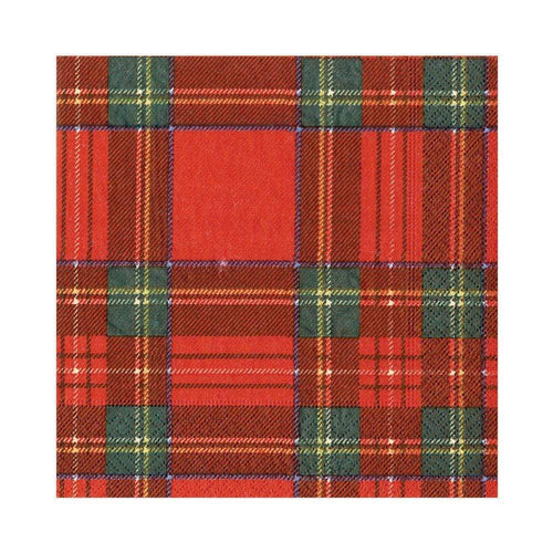 Royal Plaid Paper Luncheon Napkins, 20 pack - Caspari