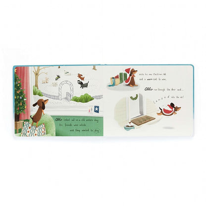 "Otto's Snowy Christmas" Book, Jellycat
