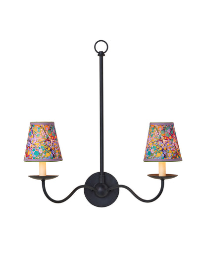 Marble Multi-Color Paper Tapered Chandelier Shade