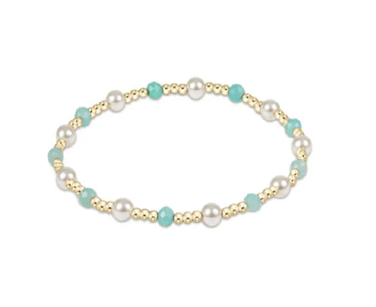 enewton Pearl Sincerity Pattern 4mm Bead Bracelet, Amazonite