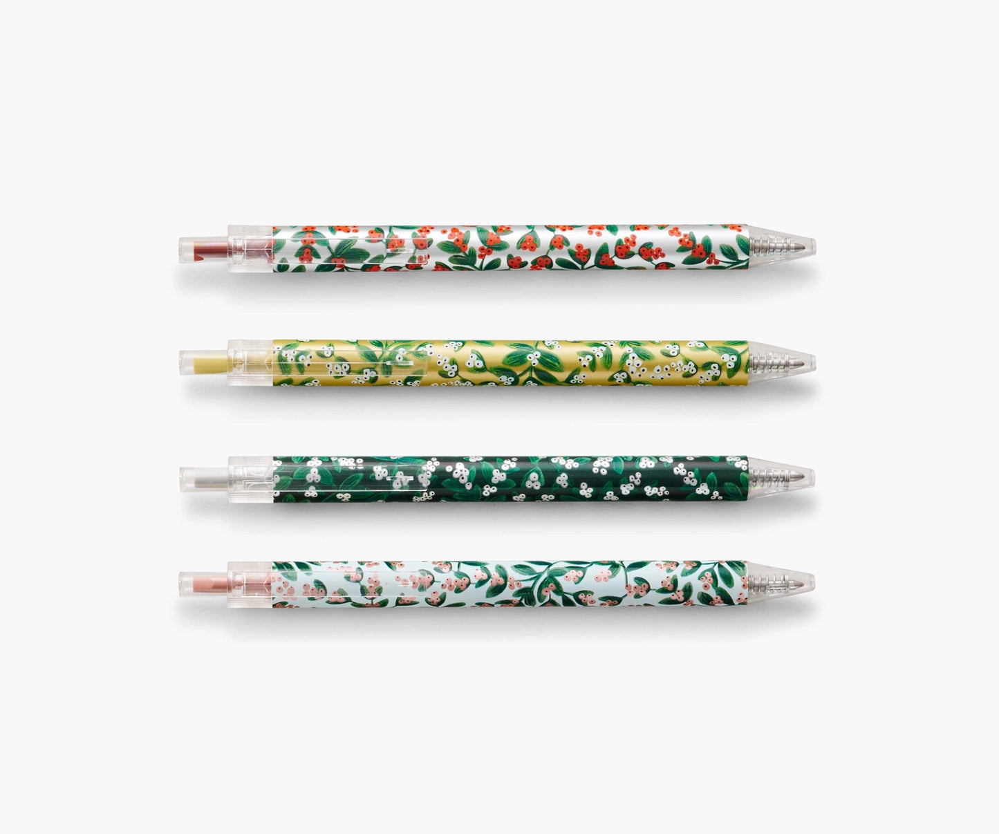 Rifle Paper Co. Mistletoe metallic Gel Pens, Set of 4