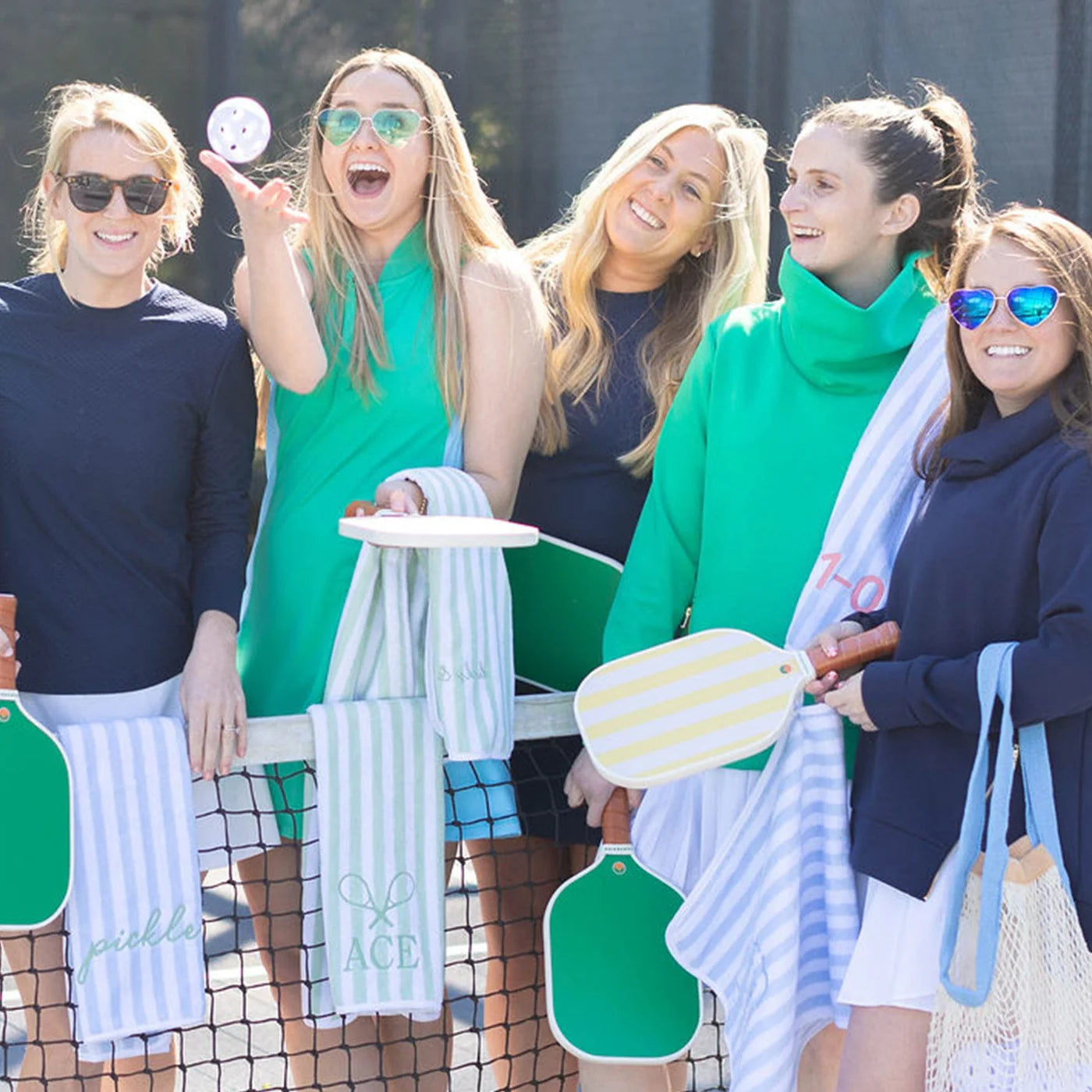 Pickleball Tennis Towel in Green