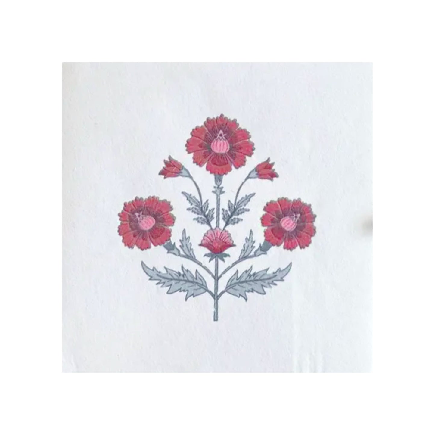 Pink & Blue Block Print Cocktail Napkins