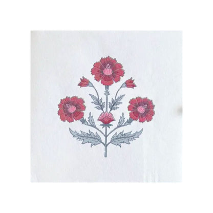 Pink & Blue Block Print Cocktail Napkins