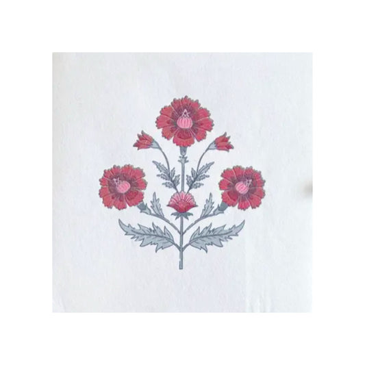 Pink & Blue Block Print Cocktail Napkins