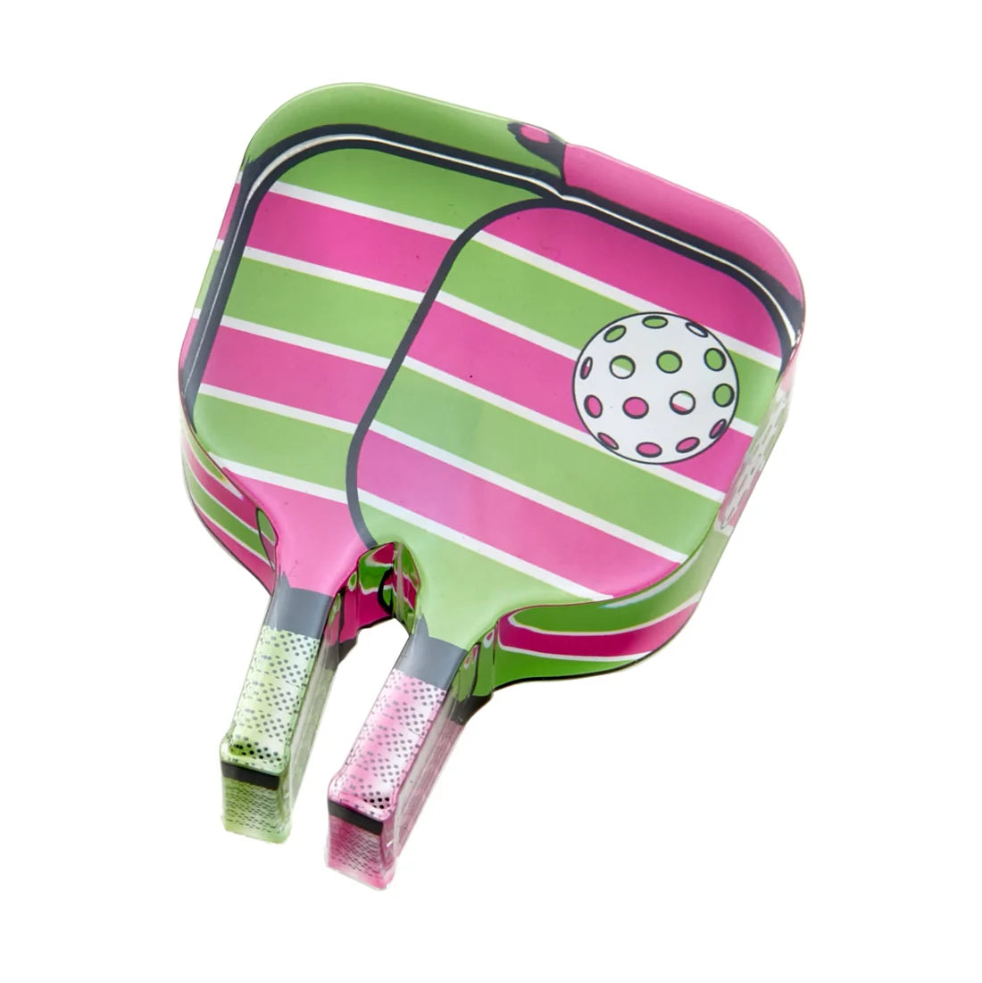 Acrylic Pickleball Pink/Green Napkin Weight