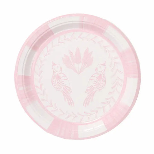 Pink Lovebirds Josephine Dessert Plates