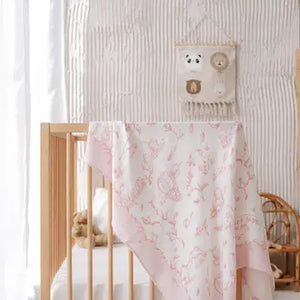 Double Layer Muslin Blanket, Toile de Jouy