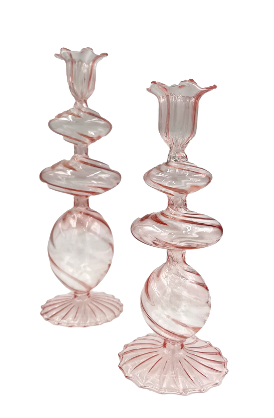 Pink Candlesticks (Set of 2)