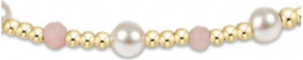 enewton Pearl Sincerity Pattern 4mm Bead Bracelet, Pink Opal