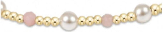 enewton Pearl Sincerity Pattern 4mm Bead Bracelet, Pink Opal
