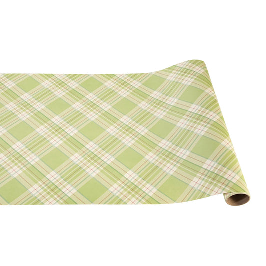 Bright Green Plaid Runner, Hester & Cook