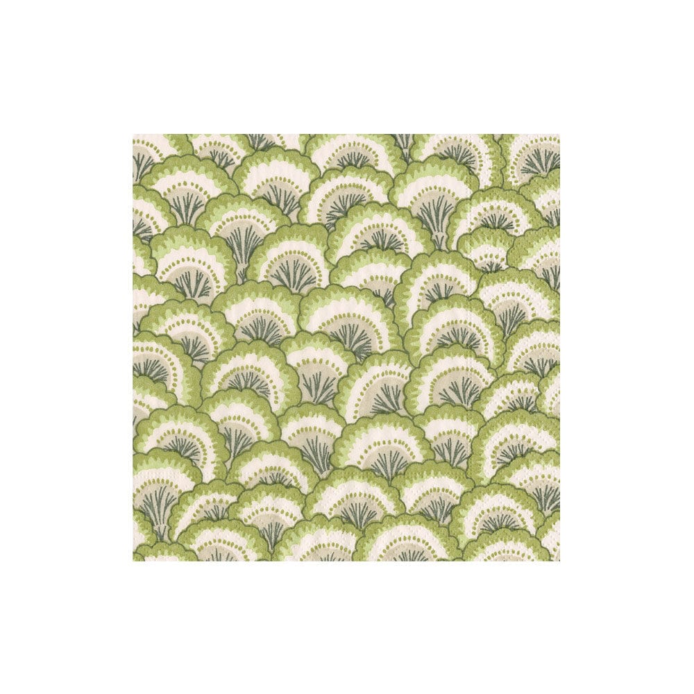 Pontchartrain Scallop Green Cocktail Napkins, 20 Count - Casparii