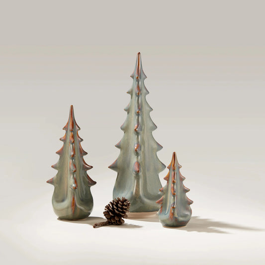 Simon Pearce Pottery Evergreen Tree, Moss
