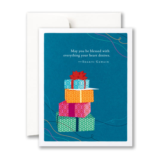 "May you be blessed with everything..." Birthday Card - Positively Green