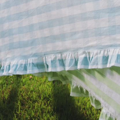 Juliska Gingham Ruffle 18" x 90" Table Runner