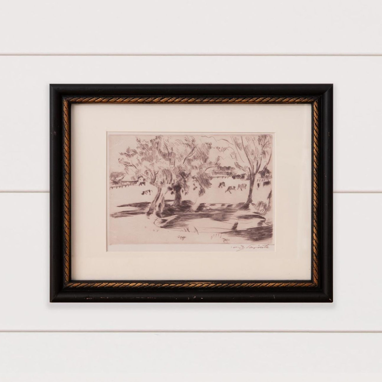 Framed Homestead Sketch Print